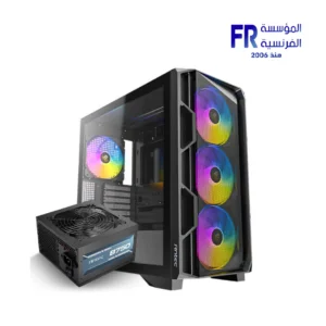 Antec AX1000 ARGB Mesh TG With 4 140mm ARGB PWM Fans Black + Atom B750 750W 80 Plus Bronze Mid Tower Case