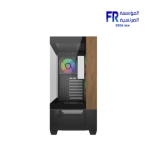 Cooler Master Elite 690 Wood ATX Tempered Glass Wood Front Panel ARGB Type C Black Mid Tower