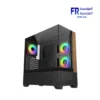Cooler Master Elite 690 Wood ATX Tempered Glass Wood Front Panel ARGB Type C Black Mid Tower