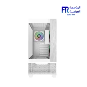 Cooler Master Elite 690 Wood ATX Tempered Glass Wood Front Panel ARGB Type C White Mid Tower Case