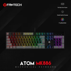 Fantech Atom MK886 RGB Red Switches Wired Mechanical Keyboard