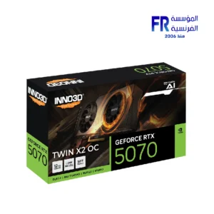 Third view of the INNO3D GeForce RTX 5070 Twin X2 OC 12GB GDDR7 graphics card
