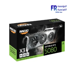 Third product view of the INNO3D GeForce RTX 5080 X3 16GB GDDR7 graphics card