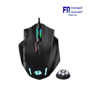 Redragon Impact M908 Pixart PAW3327 12400 DPI RGB 18 Programmable Buttons MMO Adjustable Weight Black Wired Gaming Mouse