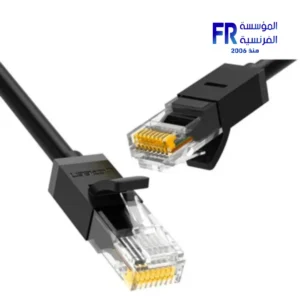 Ugreen NW102 15 Meter Cat 6 UTP 26AWG CCA 1000Mbps 250MHz Gigabit Ethernet Gold Plated RJ45 Connectors Durable PVC Jacket High Speed Gaming and CCTV Optimized Black LAN Cable