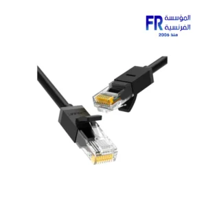 Ugreen NW102 25 Meter Cat 6 UTP 26AWG CCA 1000Mbps 250MHz Gigabit Ethernet Gold Plated RJ45 Connectors Durable PVC Jacket High Speed Gaming and CCTV Optimized Black LAN Cable