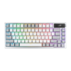 ASUS ROG Azoth 75 percent Moonlight White mechanical gaming keyboard with OLED display and RGB lighting