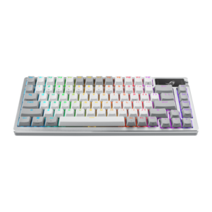 ASUS ROG Azoth Moonlight White 75 percent mechanical keyboard front view