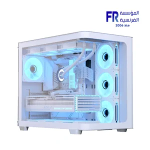 Aerocool P500C with 4 ARGB Fans and 750W 80 Plus Bronze PSU White Mid Tower Gaming Case