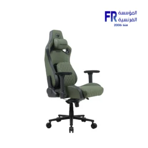Cougar Defensor S Leather Like Fabric PushBack Lumbar 4D Folding Armrests Army Green Gaming Chair