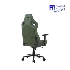 Cougar Defensor S Leather Like Fabric PushBack Lumbar 4D Folding Armrests Army Green Gaming Chair