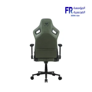 Cougar Defensor S Leather Like Fabric PushBack Lumbar 4D Folding Armrests Army Green Gaming Chair