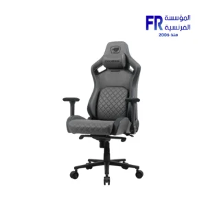 Cougar Defensor S Leather Like Fabric PushBack Lumbar 4D Folding Armrests Jet Gray Gaming Chair