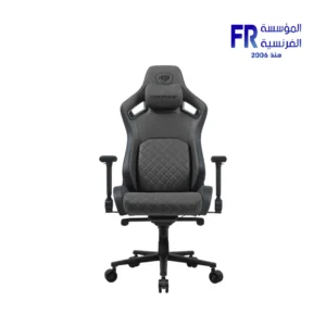 Cougar Defensor S Leather Like Fabric PushBack Lumbar 4D Folding Armrests Jet Gray Gaming Chair