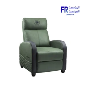 Cougar Ranger Elite Army Green Leather-Like Fabric Gaming Sofa with Footrest