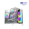 DarkFlash B275 white mATX mid-tower PC case with pillar-less panoramic glass panels, view 1