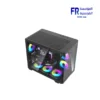 darkFlash L285 white ATX mid-tower case with curved tempered glass and four DM20 ARGB fans, view 1