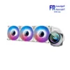 DarkFlash Twister DXV2.6 white 360mm liquid CPU cooler with infinity-mirror pump and ARGB fans, view 1