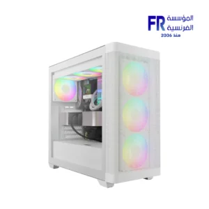 Gamdias Athena M3 Athena M3 Wh Mesh Front Dual 360mm Radiator Support 4x120mm Argb Pwm Fans Eatx Support White Mid Tower Case