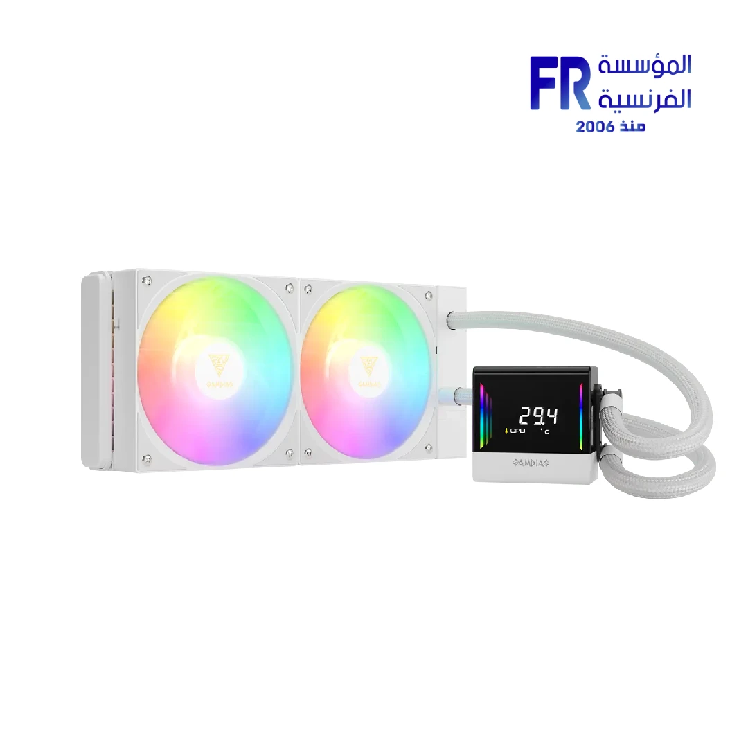 GAMDIAS CHIONE E4-240 WH liquid CPU cooler, main product view