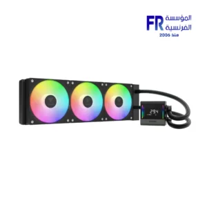 Gamdias Chione E4 360 Lcd Digital Display Infinity Mirror 3x120mm Argb Pwm Fans Black Liquid Cpu Cooler