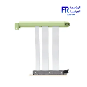 HYTE Hyper Riser 200mm PCIe 5.0 flexible shielded riser cable in Matcha Milk Green, view 2