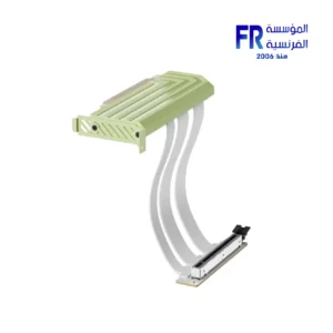 HYTE Hyper Riser 200mm PCIe 5.0 flexible shielded riser cable in Matcha Milk Green, view 3