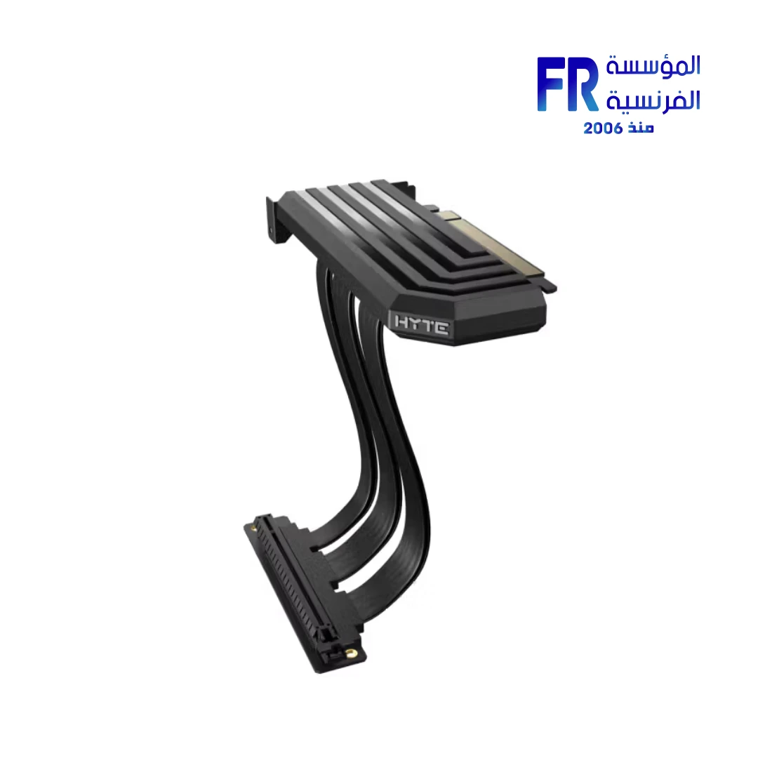 Hyte Hyper Riser 200mm Pcie 5.0 Flexible Shielded Pitch Black Riser Cable