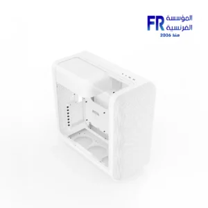 HYTE X50 Air mid-tower PC case in Snow White with full-coverage micro-mesh panels and Cold Floor cooling, view 6