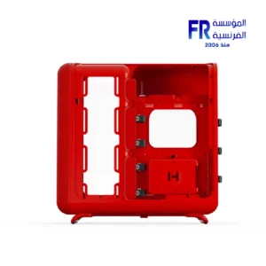HYTE X50 mid-tower case in Wild Cherry Red with laminated acoustic glass and Cold Floor cooling, view 7