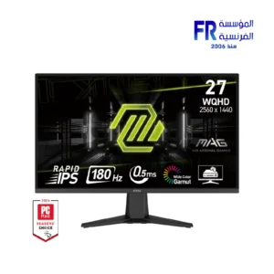 Msi Mag 275Qf 27 Inch WQHD 180Hz Rapid Ips 0.5ms Gtg Adaptive Sync Hdr Ready Black Gaming Monitor