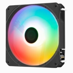 AeroCool Link 3-Pack black 120mm ARGB PWM case fans with interlocking daisy-chain connectors