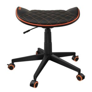 Cougar Crosser CGR-CRO gaming stool in black and orange with wheeled base