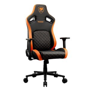 Cougar Defensor CGR-DFL gaming chair in black and orange Hyper-Dura leatherette