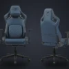 COUGAR Defensor S Navy Blue gaming chair, front and rear views