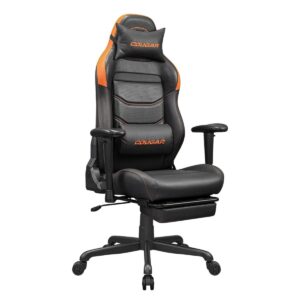 Cougar Explore Neo CGR-EPN-ORB gaming chair in black and orange with retractable footrest