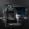 Cougar Fusion S black gaming chair with 3D curved lumbar support