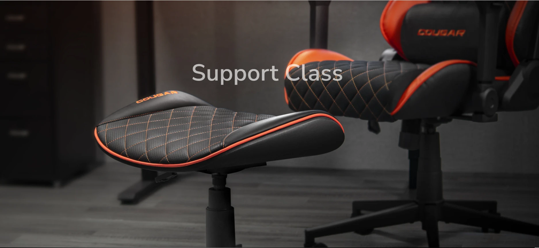 COUGAR Crosser Gold multiuse gaming stool with scalloped seat and ergonomic design