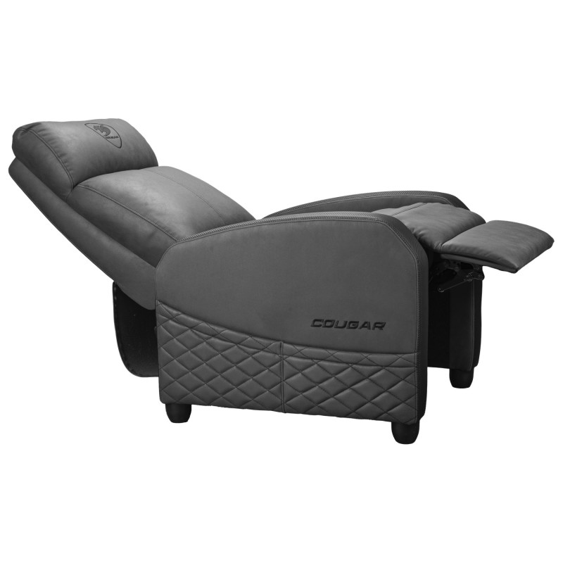 COUGAR Ranger Elite Jet Gray gaming sofa, reclined side view