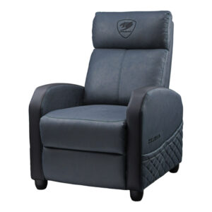 COUGAR Ranger Elite Navy Blue gaming sofa, angled view
