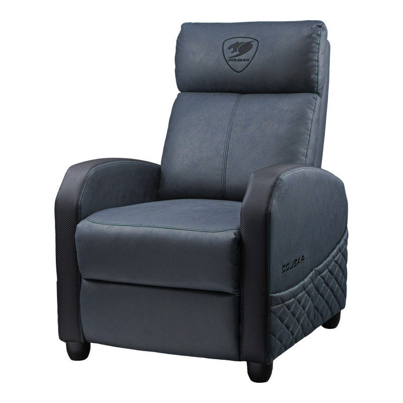 COUGAR Ranger Elite Navy Blue gaming sofa, angled view