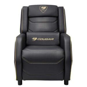 Official COUGAR Ranger S Royal Gold gaming chair, front view
