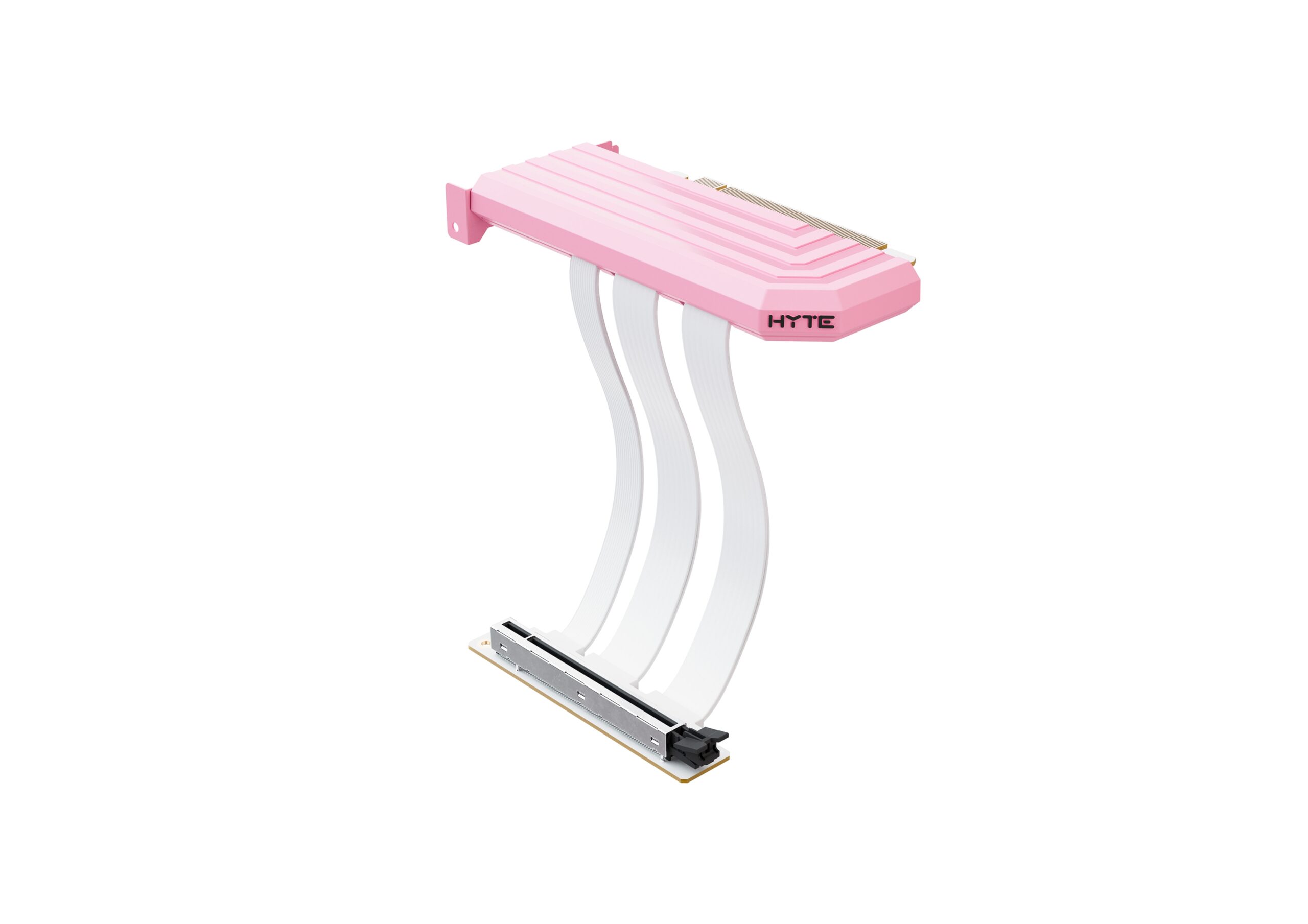 HYTE PCIe 5.0 Hyper Riser 200mm in Strawberry Milk colorway
