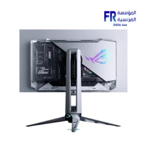 Alternative view of Asus Rog Swift OLED PG27AQWP W 27 Inch WQHD 540Hz 0.02ms Tandem OLED G SYNC Compatible HDR500 Glossy DP 2.1 Silver White Gaming Monitor