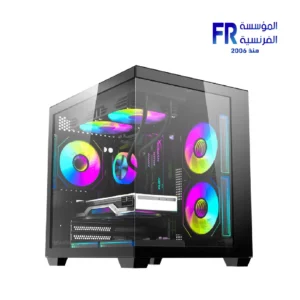 DarkFlash B275 Matx Pillar Less Panoramic Glass Tool Free Panels Black Mid Tower Case