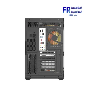 DarkFlash C280 Eatx Pillar Less Panoramic Glass Back Connect Support Vertical Gpu Type C Black Mid Tower Case