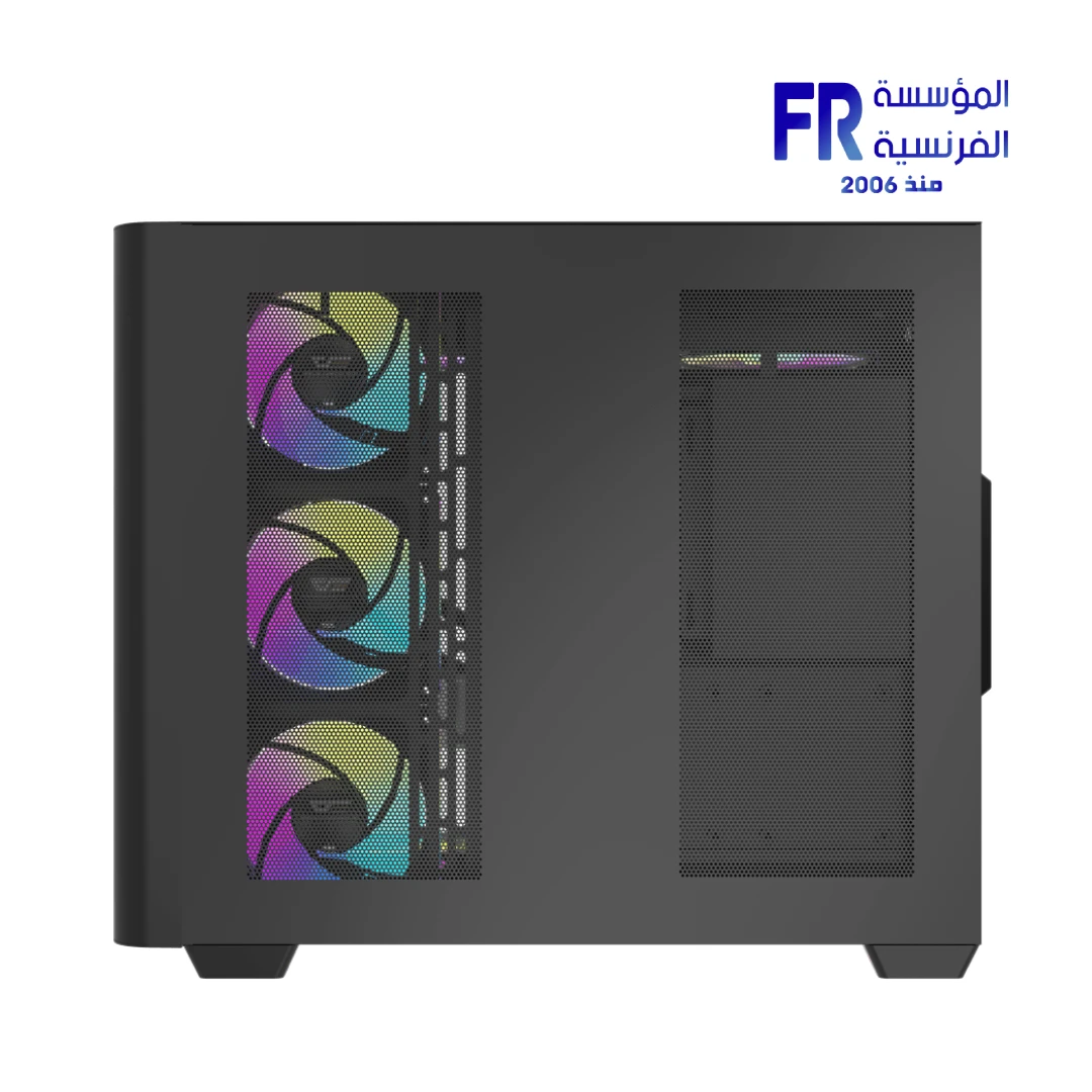 DarkFlash L285 Atx Curved Tempered Glass Back Connect Support Argb Type C with 4x DM20 Fans Black Mid Tower Case