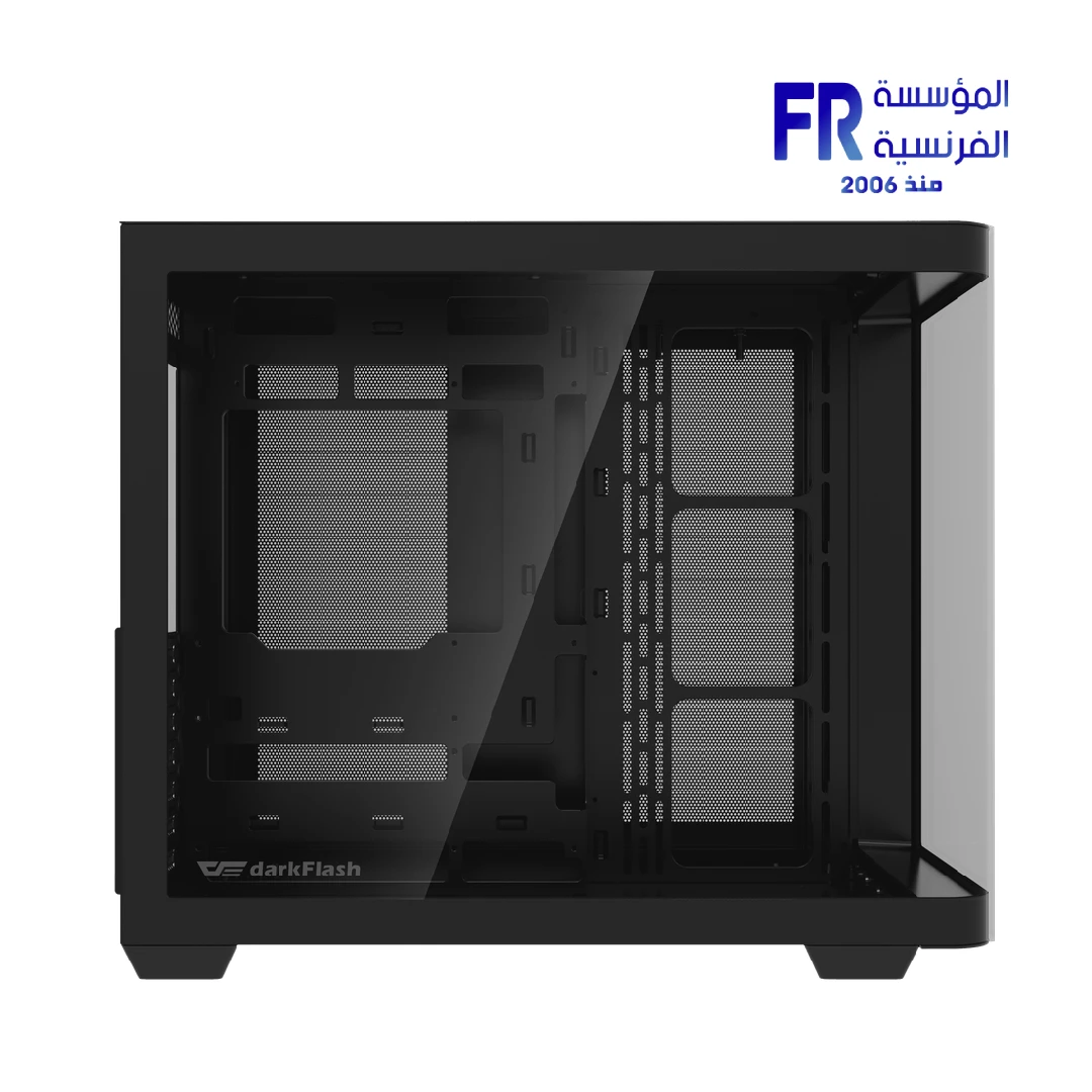 DarkFlash L285 Atx Curved Tempered Glass Back Connect Support Argb Type C with 4x DM20 Fans Black Mid Tower Case