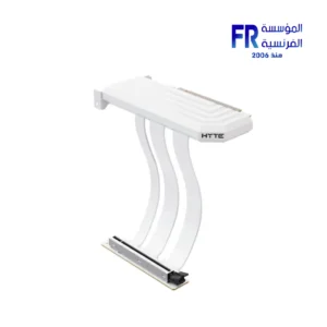 Hyte Hyper Riser 200mm Pcie 5.0 Flexible Shielded Snow White Riser Cable