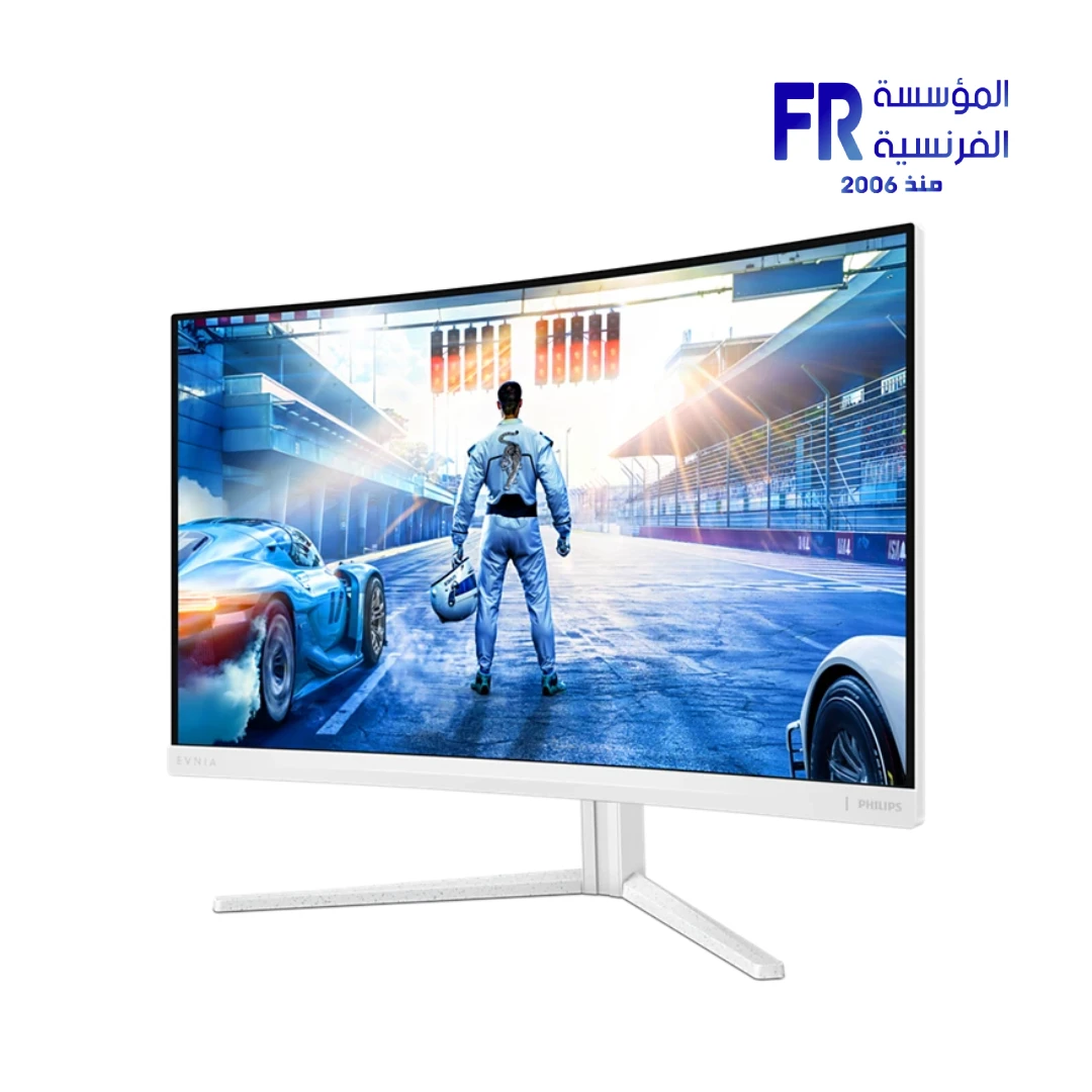 Philips Evnia 5000 27M2C5501 00 27 Inch QHD 180HZ 0.5ms Smart MBR Fast VA Curved AMD FreeSync HDR10 Ambiglow White Gaming Monitor